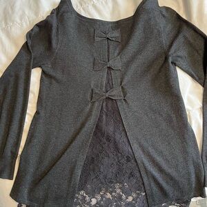 Molly Bracken dark grey sweater. Very soft relaxed comfortable fit worn twice